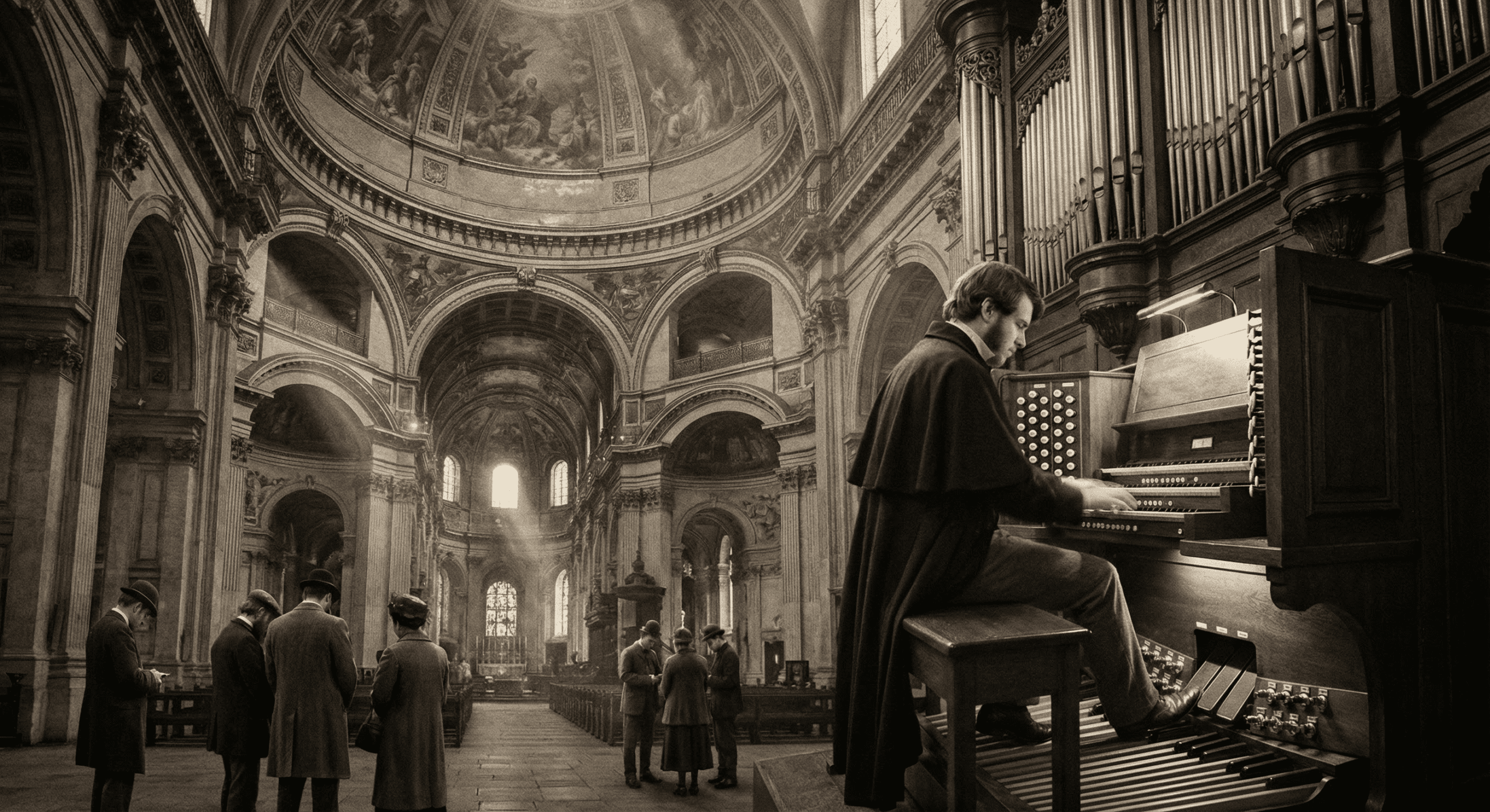 Ruskin Park scene with a terracotta Mendelssohn sundial monument surrounded by greenery, visitors reading its base