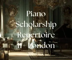 Piano Scholarship Repertoire 11+ London