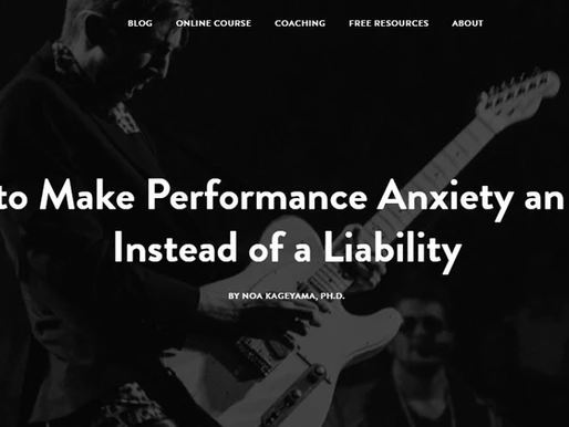 PIANO PERFORMANCE ANXIETY