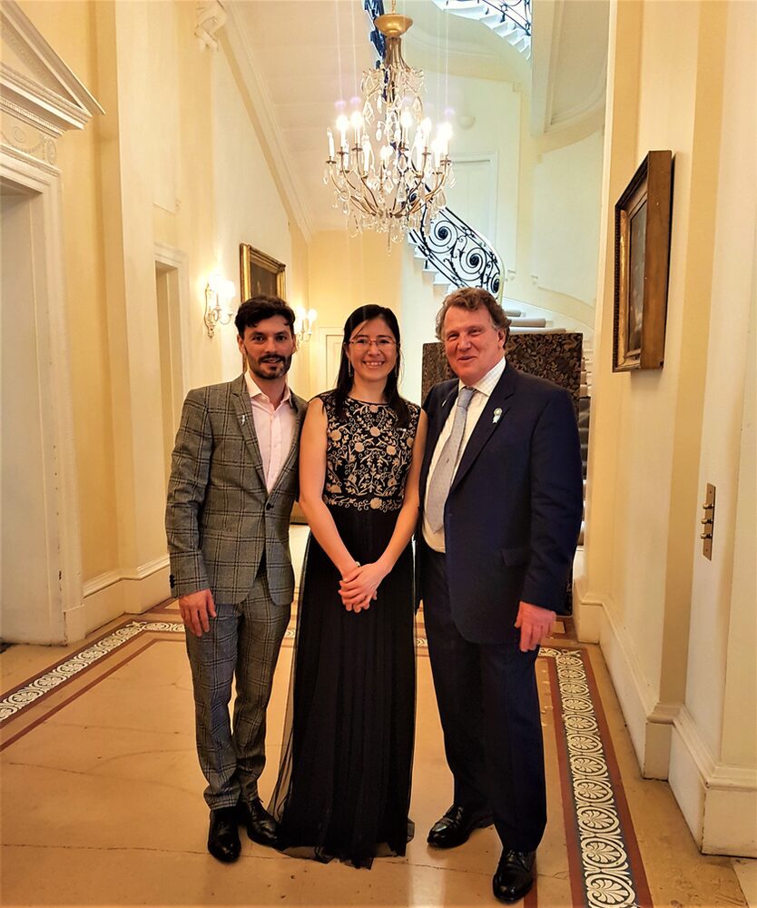 Juan Rezzuto, Carolina Aguirre and the Ambassador of Argentina