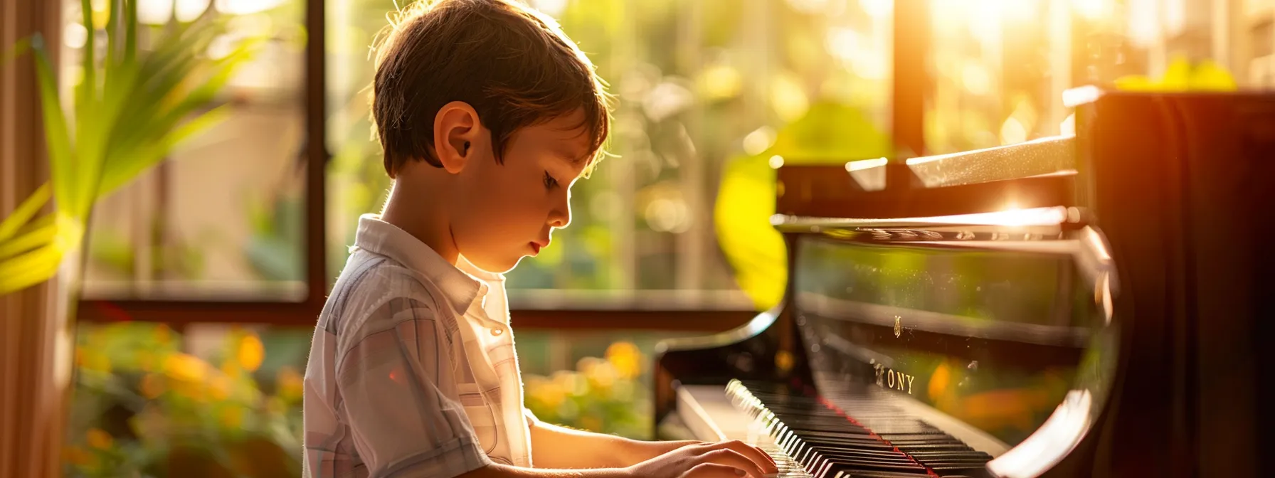 a focused student sits at a piano, diligently practising scales with a metronome, embodying dedication and discipline in their musical journey.