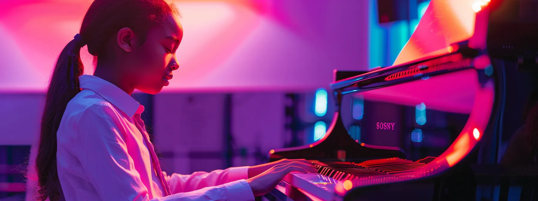 immersed in a vibrant london studio, a student discovers a world of piano lesson options, from classical rigour to contemporary creativity.