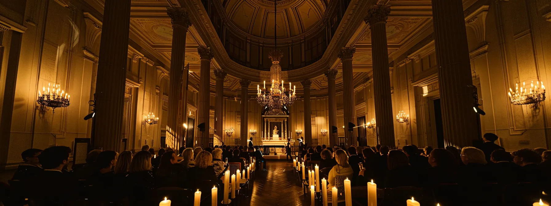 experience the magical ambiance of a candlelit classical concert at st martin-in-the-fields, london.