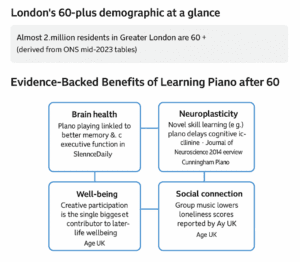 piano lessons for seniors london