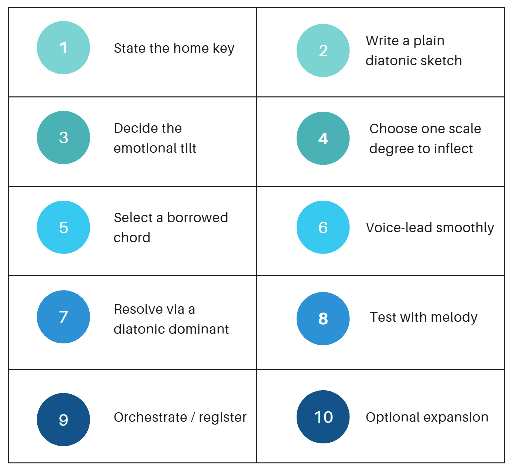how to use modal interchange