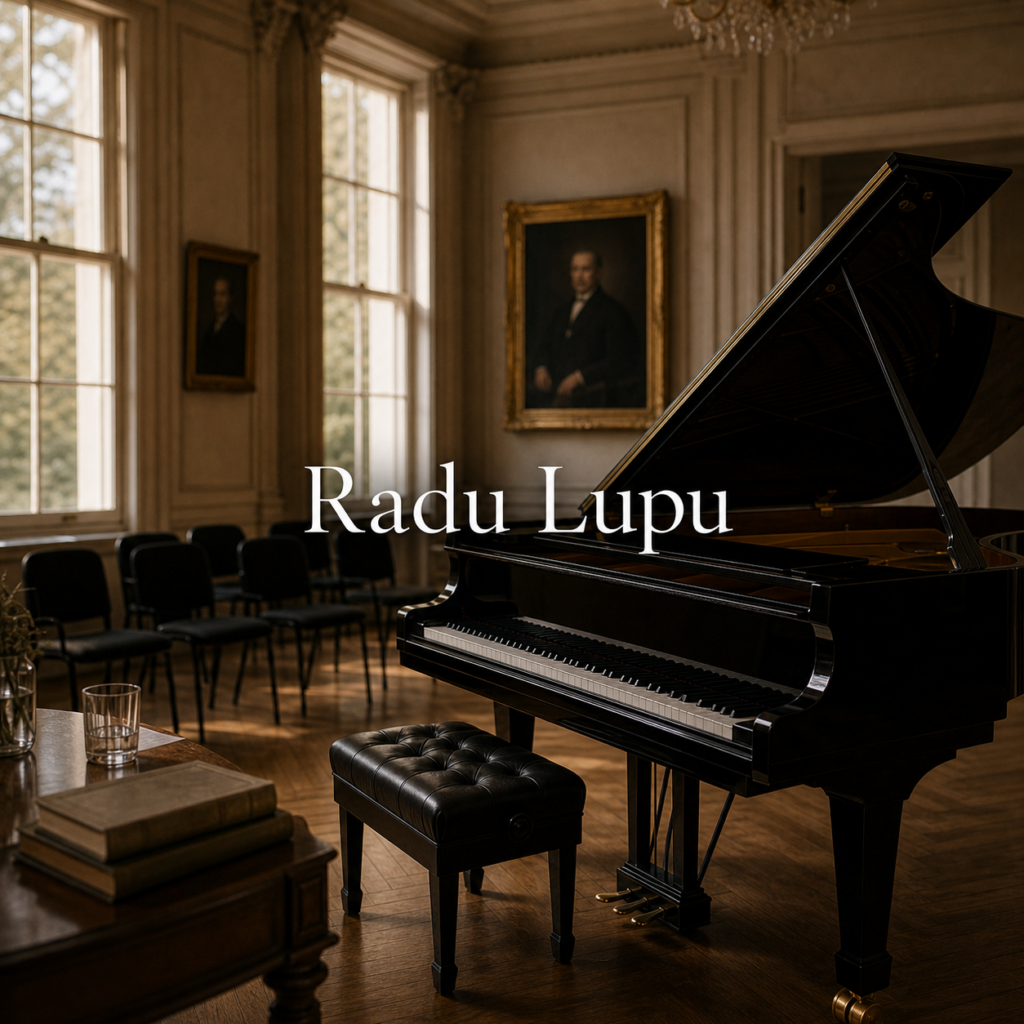 Radu Lupu in London represented by a grand piano, attentive recital space and deep listening atmosphere