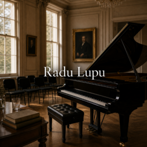 Radu Lupu in London represented by a grand piano, attentive recital space and deep listening atmosphere