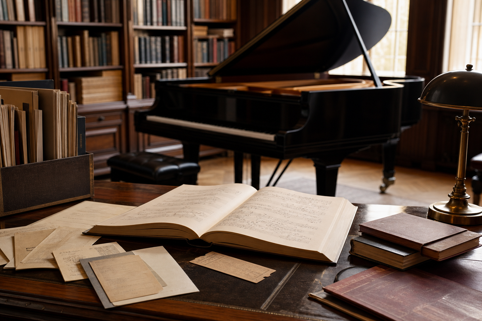 Programme notes and piano score for a Grigory Sokolov biography and listening guide