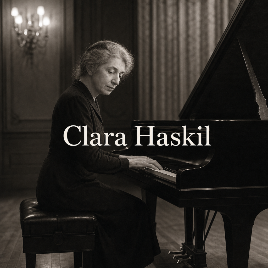 Clara Haskil in London hero image with centred Clara Haskil title text