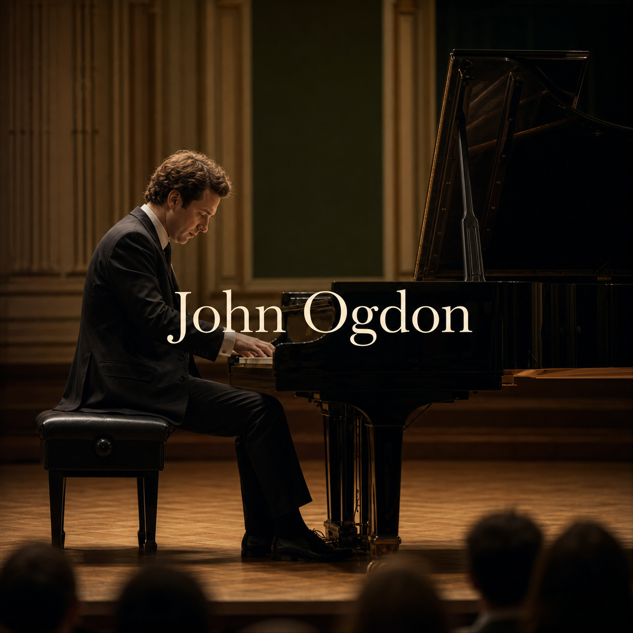 John Ogdon in London with a grand piano, power, clarity and serious listening