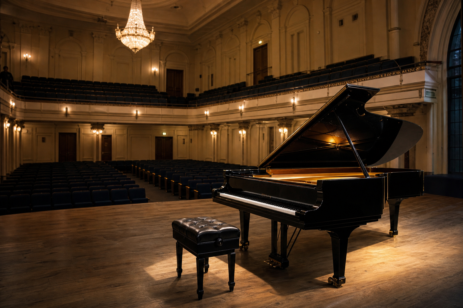 Mitsuko Uchida in London with a grand piano, Mozart, Schubert and serious listening