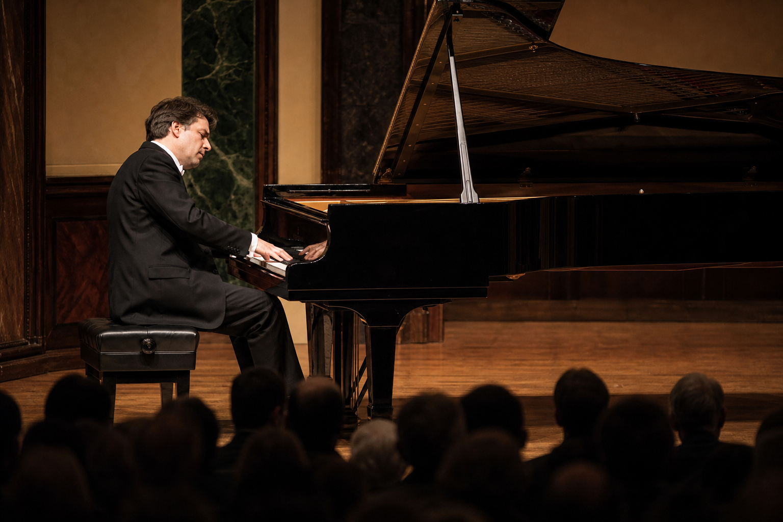 John Ogdon London concert career evoked by a grand piano recital stage