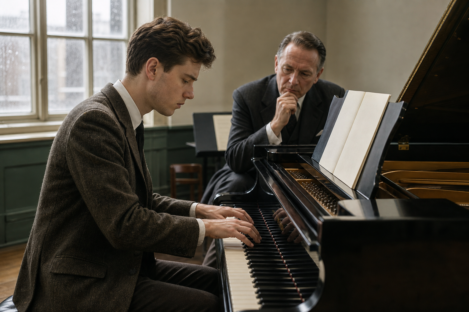 John Ogdon musical training evoked in a British conservatoire piano room