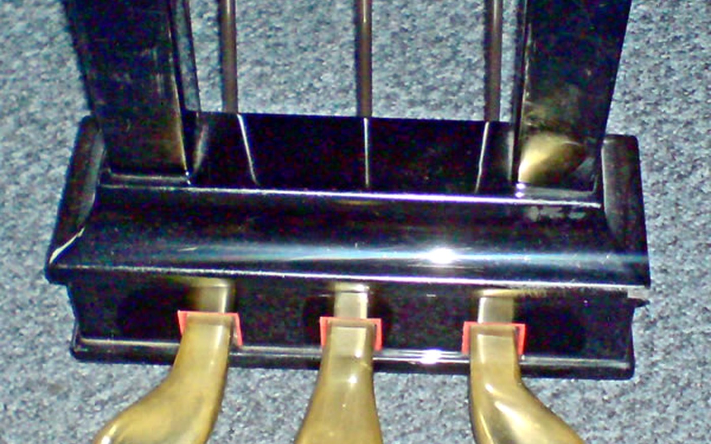 Piano Legato Pedal Control Grand piano pedals used to refine resonance in piano legato technique
