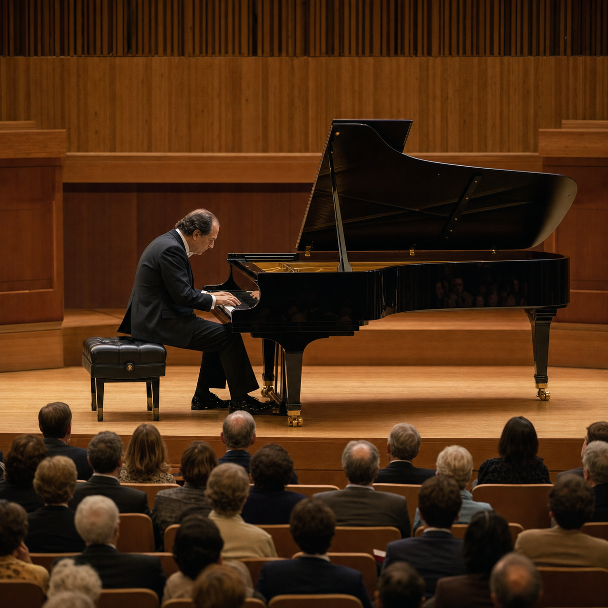 Jorge Bolet performing for an attentive London recital audience