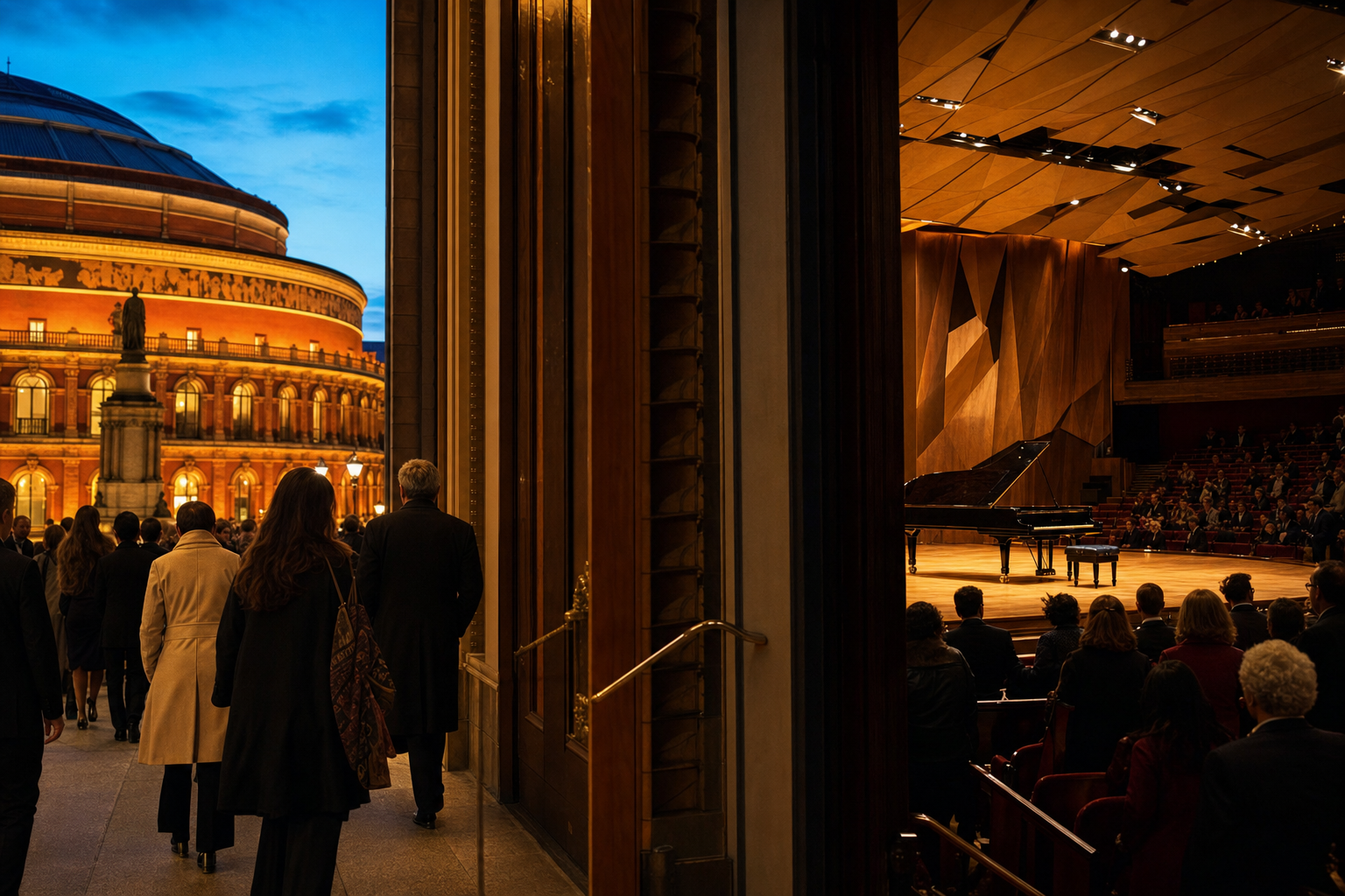 London concert hall setting for Lang Lang Barbican and Royal Albert Hall performance culture