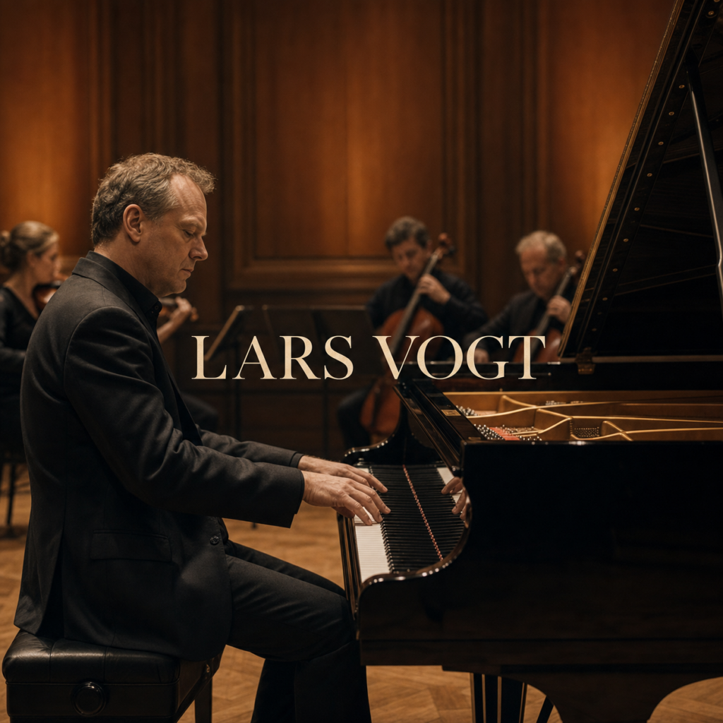 Lars Vogt at the piano with chamber musicians