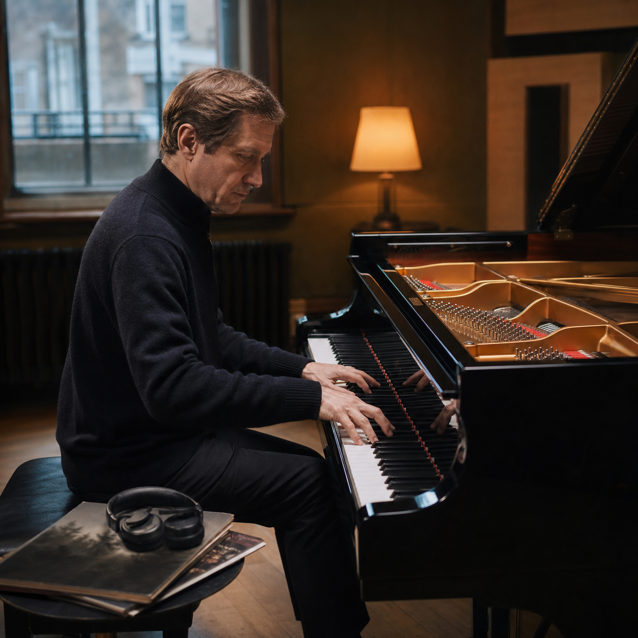 Nikolai Lugansky Rachmaninoff recordings and serious listening beside a complete grand piano