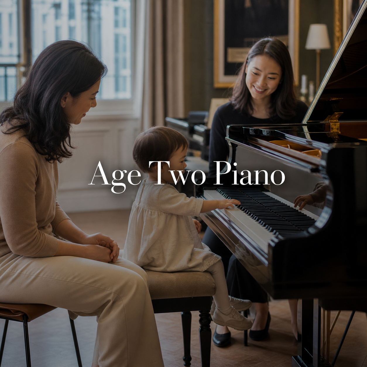 Piano lessons for 2 year olds readiness guide with toddler, parent and teacher in a London studio