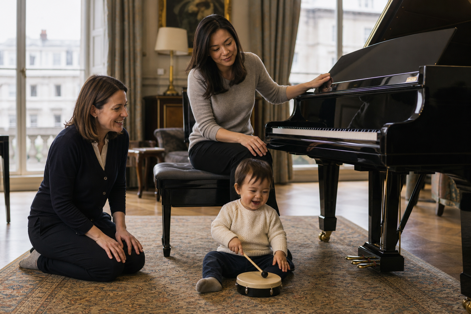 Parent and teacher knowing when to wait before formal piano lessons for a two year old