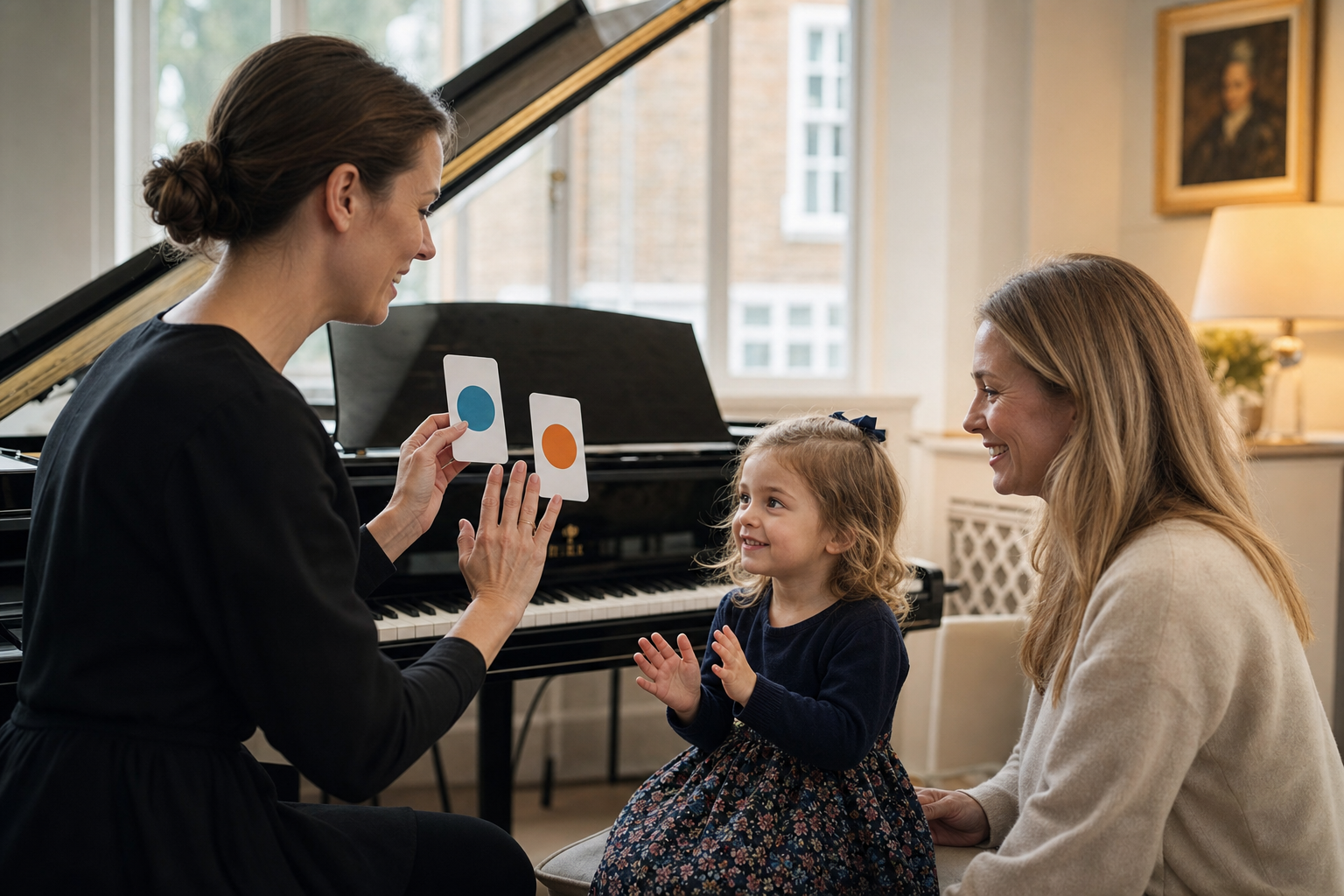 play based first piano steps for a three year old child