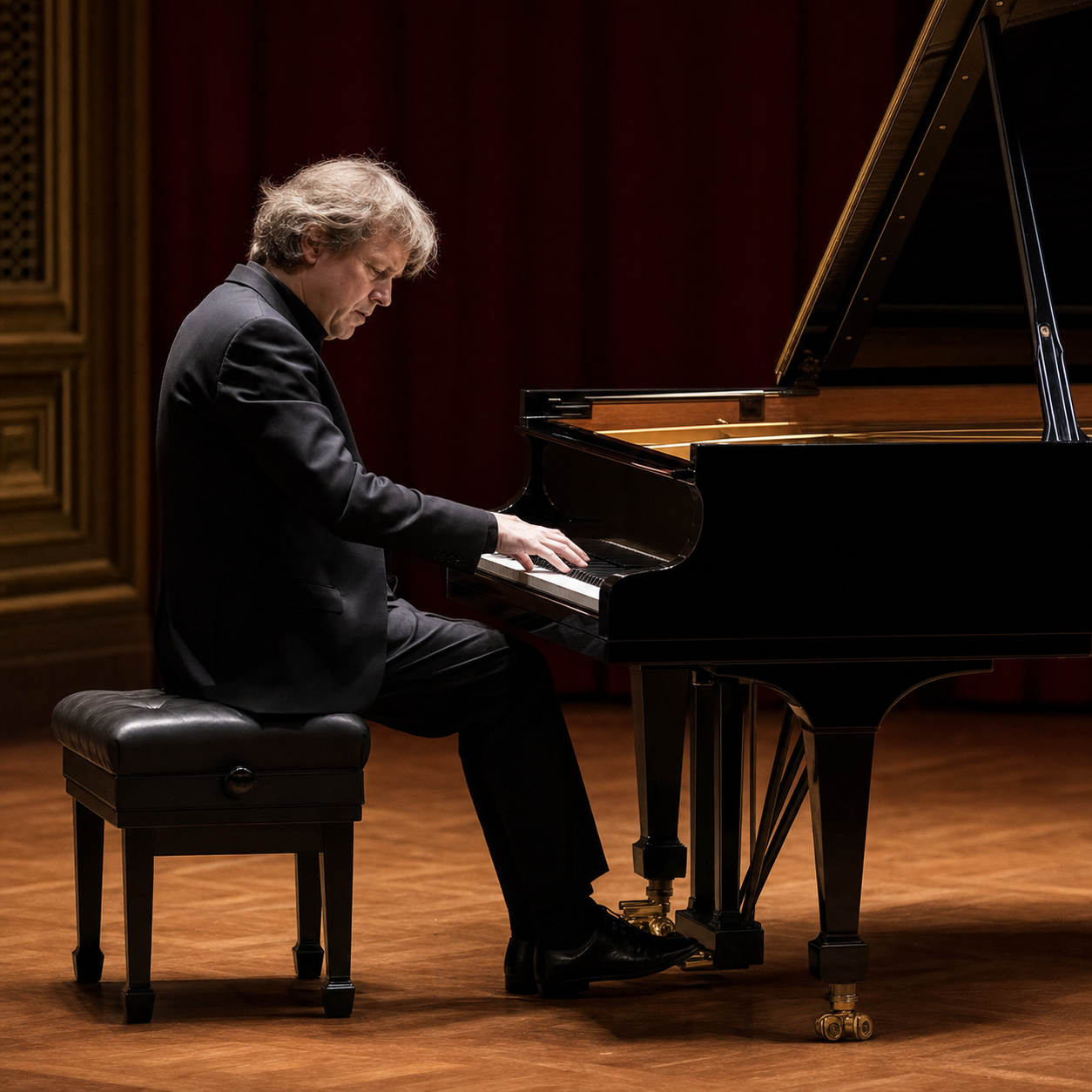 Alexander Melnikov plays Shostakovich Alexander Melnikov performing Shostakovich at a modern concert grand