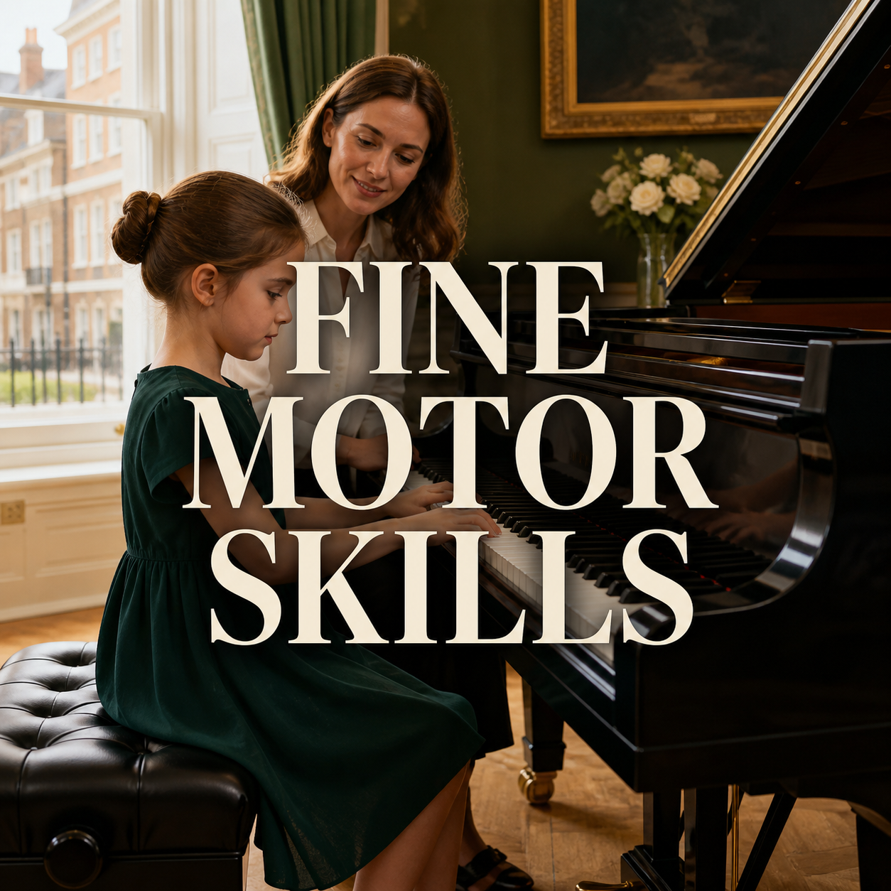 Fine motor skills in a children’s piano lesson