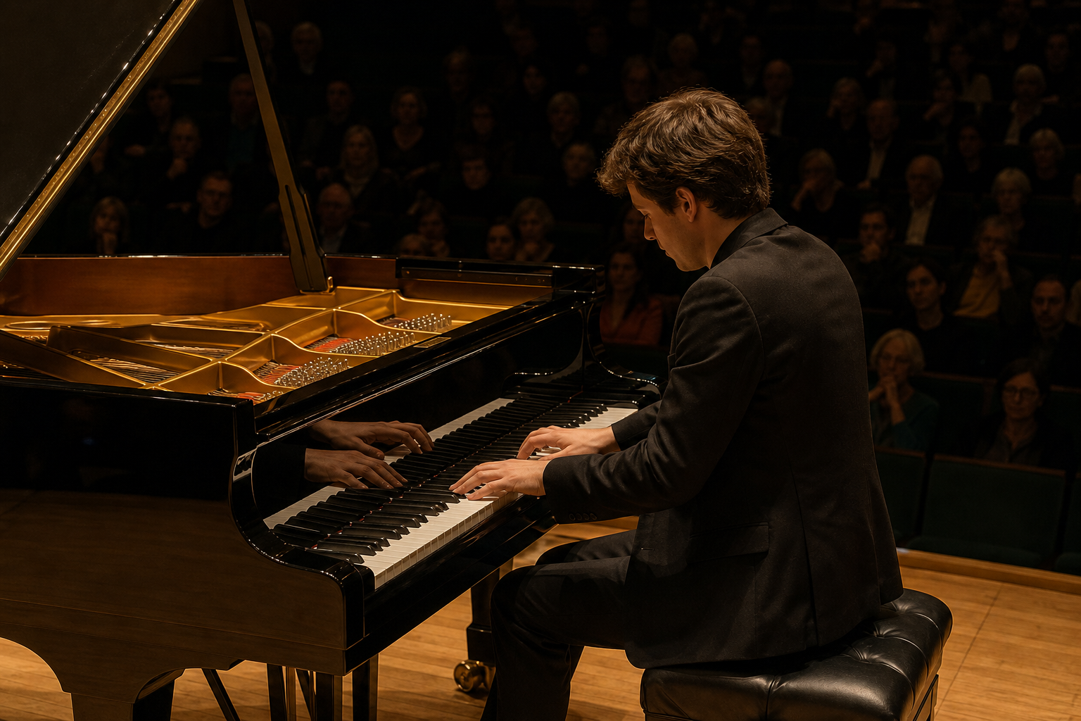 Garrick Ohlsson Chopin performance listening from a London recital hall