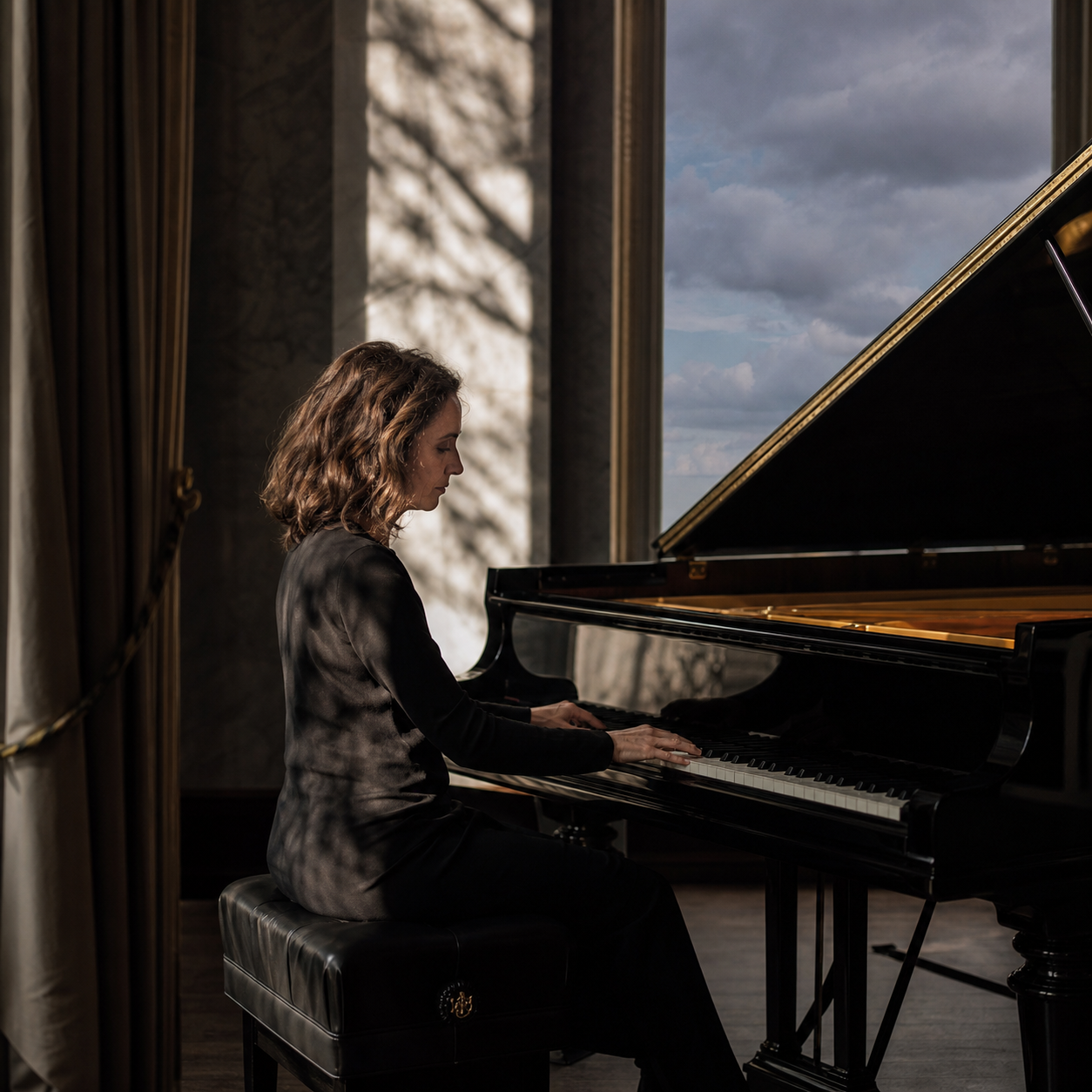Helene Grimaud exploring Romantic depth and luminous colour at a grand piano