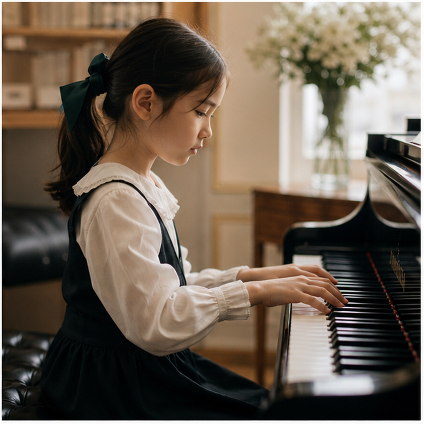 music and learning young piano learner focused lesson