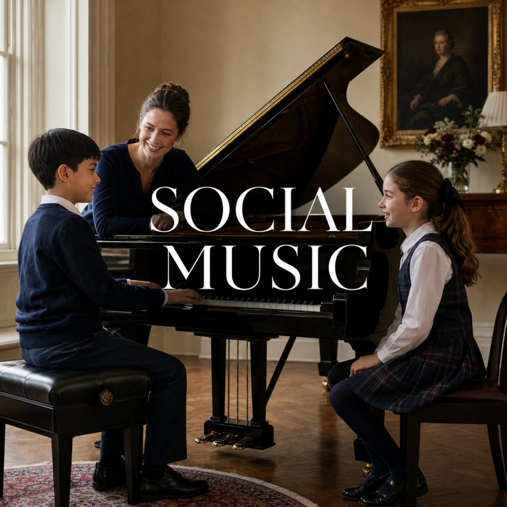 Music and social skills explored through attentive exchange around a piano