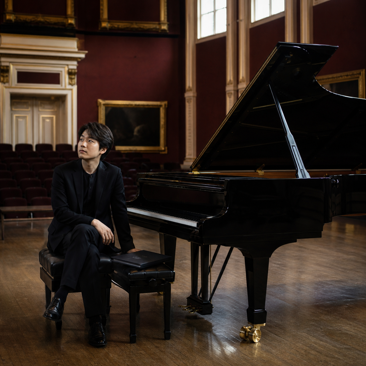 Seong-Jin Cho recordings and repertoire Seong-Jin Cho reflecting beside a concert grand after a London rehearsal