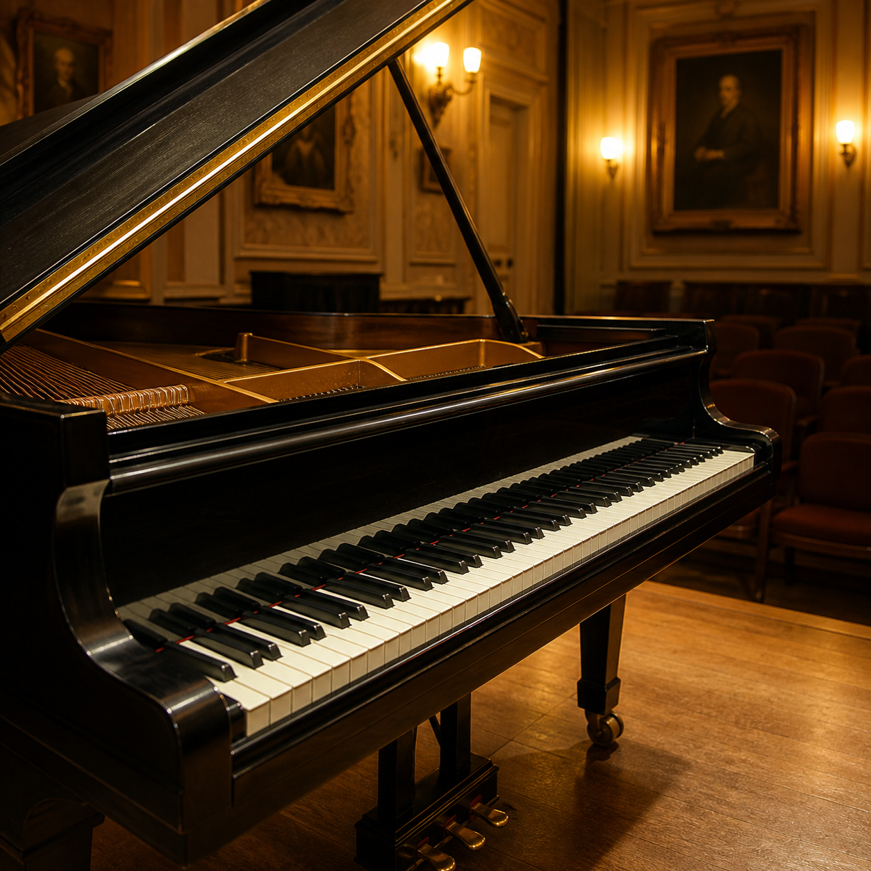 Concert grand piano prepared for Wigmore Hall concerts