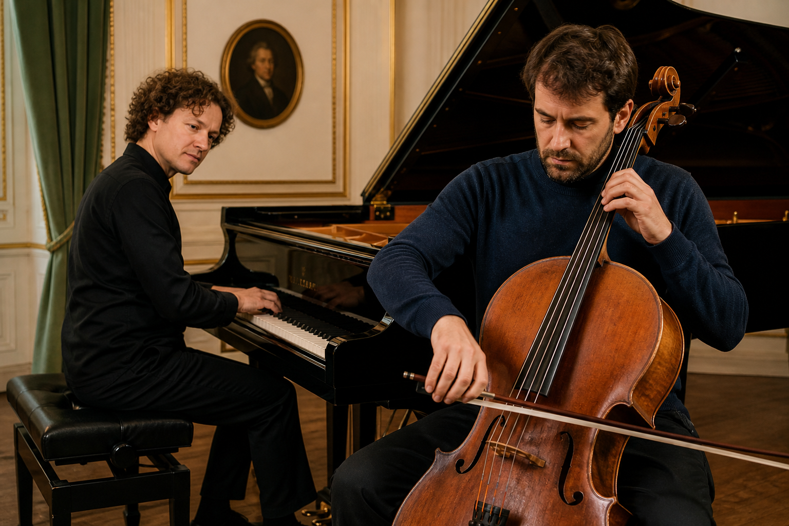 Martin Helmchen and chamber listening Martin Helmchen chamber music listening with cello and grand piano