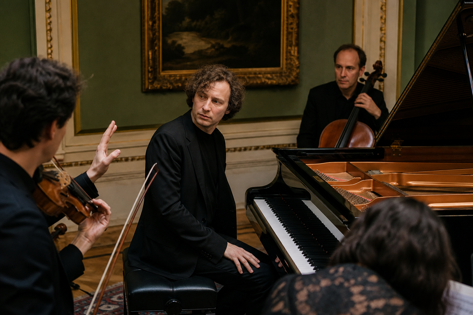 Timing and ensemble judgement Chamber ensemble listening for timing around a grand piano
