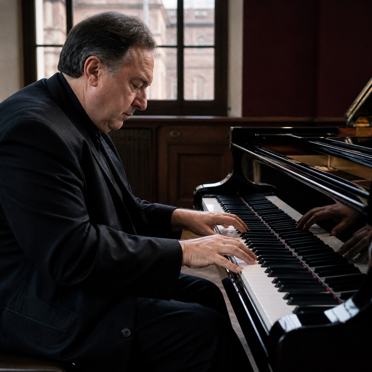 Yefim Bronfman's hands shaping colour and legato at the piano