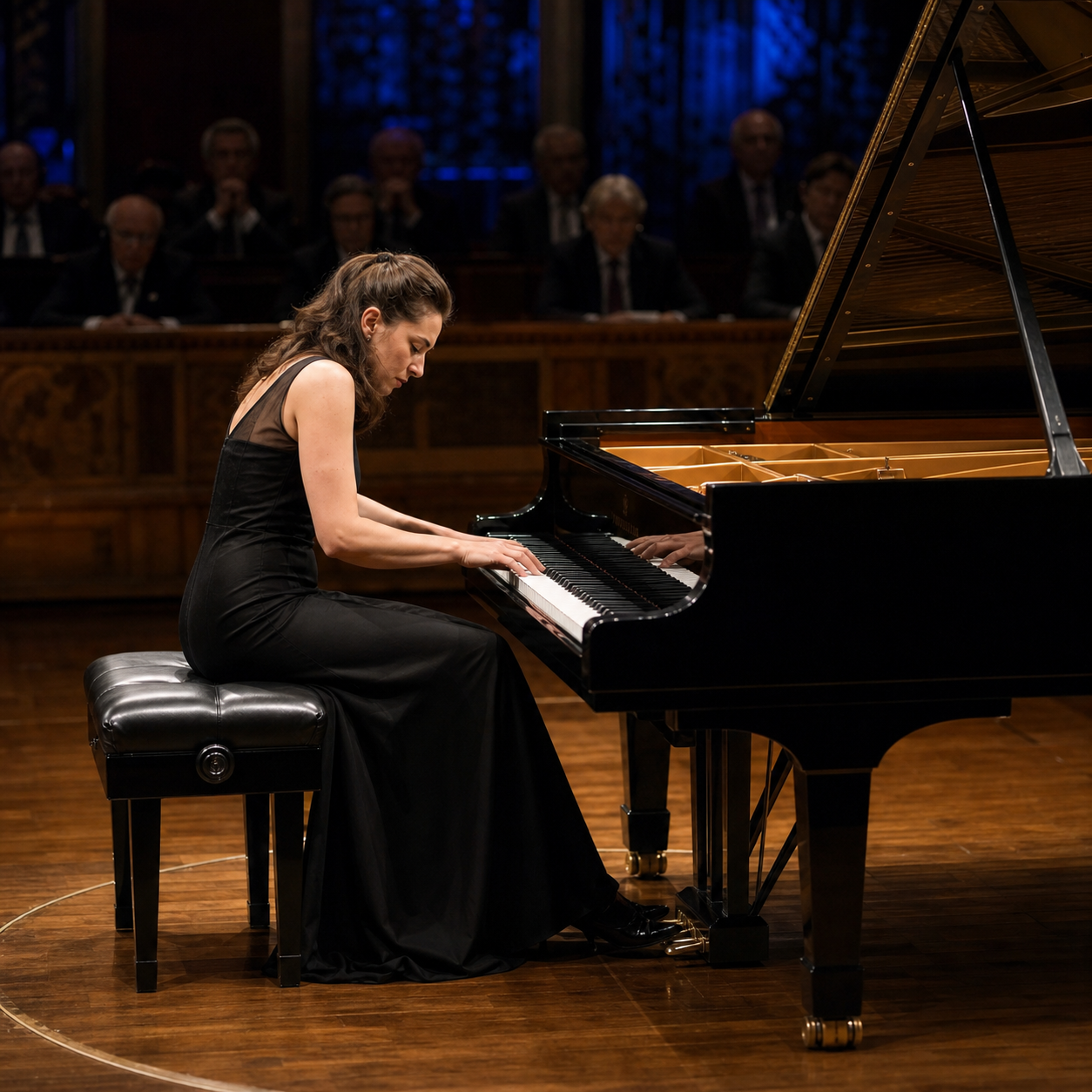 Yulianna Avdeeva competition tradition represented by a pianist at a grand piano